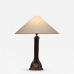 Art Deco Table Lamp with Copper Stem Base Europe First Half of the 20th Century - 4719544