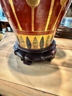 Art Deco Table Lamps with Egyptian Motifs Hand Painted Porcelain - 4704143
