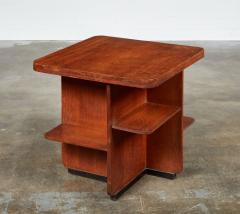 Art Deco Table with Geometric Undershelves - 4489311