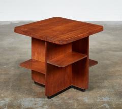 Art Deco Table with Geometric Undershelves - 4489312