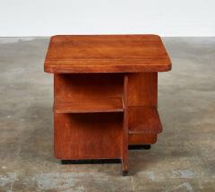 Art Deco Table with Geometric Undershelves - 4489314