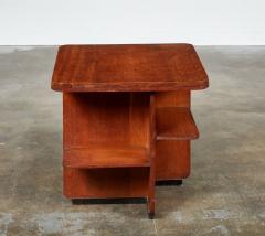 Art Deco Table with Geometric Undershelves - 4489315