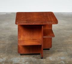 Art Deco Table with Geometric Undershelves - 4489316