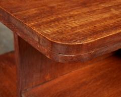 Art Deco Table with Geometric Undershelves - 4489318