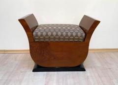 Art Deco Tabouret or Stool in Lyre Shape Walnut Veneer France circa 1930 - 1576668