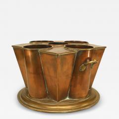 Art Deco Tapered Copper Wine Cooler - 4247455
