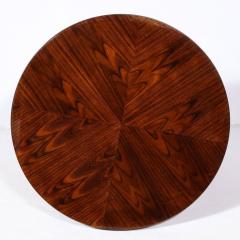 Art Deco Two Tier Gueridon Table in Book matched Walnut Black Lacquer - 3198078
