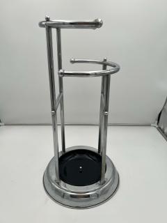 Art Deco Umbrella Stand Chromed and Lacquered Metal France circa 1930 - 2597156