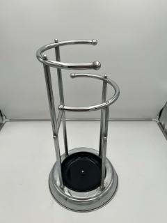 Art Deco Umbrella Stand Chromed and Lacquered Metal France circa 1930 - 2597157