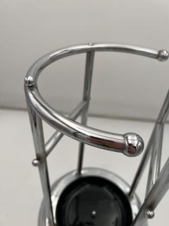 Art Deco Umbrella Stand Chromed and Lacquered Metal France circa 1930 - 2597161