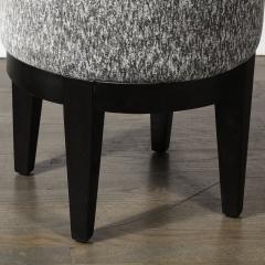 Art Deco Upholstered Stool in Ebonized Walnut - 4233679