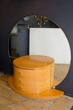 Art Deco Vanity or Dressing Table with Large Round Mirror - 437982