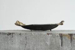 Art Deco Vide Poche or Bowl with Leaves in Solid Brass 1930s - 4396352