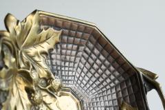 Art Deco Vide Poche or Bowl with Leaves in Solid Brass 1930s - 4396353