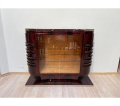 Art Deco Vitrine Rosewood Veneer Marble Maple Glass France circa 1930 - 3219854