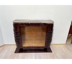 Art Deco Vitrine Rosewood Veneer Marble Maple Glass France circa 1930 - 3219861