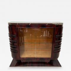 Art Deco Vitrine Rosewood Veneer Marble Maple Glass France circa 1930 - 3223518