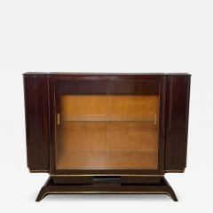 Art Deco Vitrine Sideboard Macassar Ebony Maple Brass Glass Paris circa 1930 - 3949045