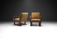Art Deco Walnut Armchairs Europe first half of the 20th century - 2911940