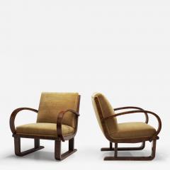 Art Deco Walnut Armchairs Europe first half of the 20th century - 2920883