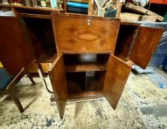 Art Deco Walnut Cocktail Cabinet with Chrome Legs France circa 1935 - 4546922