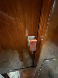 Art Deco Walnut Cocktail Cabinet with Chrome Legs France circa 1935 - 4546923