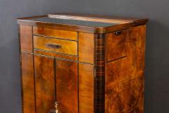 Art Deco Walnut Cocktail Dry Bar Cabinet Italy 1930s - 1783796