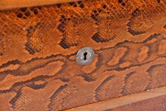 Art Deco Walnut Mahogany and Python Skin Chest of Drawers - 1494620