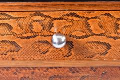 Art Deco Walnut Mahogany and Python Skin Chest of Drawers - 1494621