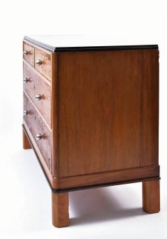 Art Deco Walnut Mahogany and Python Skin Chest of Drawers - 1494627