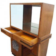 Art Deco Walnut Vitrine China Cabinet - 2630553