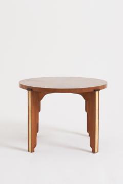 Art Deco Walnut and Velum Side Table - 3486108