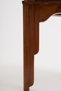 Art Deco Walnut and Velum Side Table - 3486114