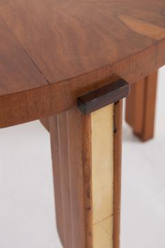 Art Deco Walnut and Velum Side Table - 3486116