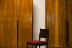 Art Deco Wardrobe In Walnut And Teak Netherlands 1930s - 3497405