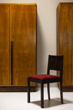 Art Deco Wardrobe In Walnut And Teak Netherlands 1930s - 3497409
