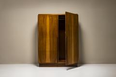 Art Deco Wardrobe In Walnut And Teak Netherlands 1930s - 3497411