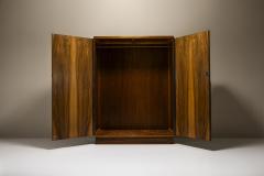 Art Deco Wardrobe In Walnut And Teak Netherlands 1930s - 3497412