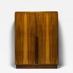 Art Deco Wardrobe In Walnut And Teak Netherlands 1930s - 3505027