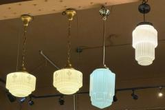Art Deco Wedding Cake Pendant Light Fixtures Set of 6 Available - 4251181