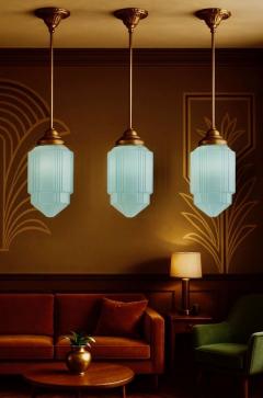 Art Deco Wedding Cake Pendant Light Fixtures Set of 6 Available - 4251193