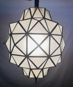 Art Deco While Milk Chandeliers Pendant or Lanterns in Dome Shape a Pair - 2867022
