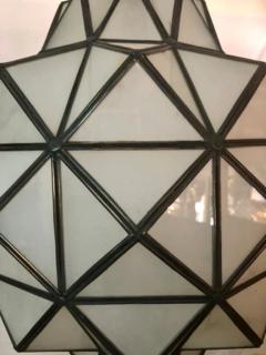 Art Deco While Milk Chandeliers Pendant or Lanterns in Dome Shape a Pair - 2867030