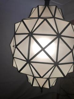 Art Deco While Milk Chandeliers Pendant or Lanterns in Dome Shape a Pair - 2867112