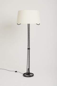 Art Deco Wrought Iron Floor Lamp - 2845307