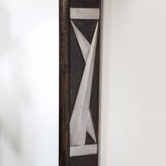 Art Deco Wrought Iron Mirror w Stylized Cubist Geometric Detailing - 3197952