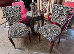 Art Deco Zebra Style Matching Pair of Side Chairs - 3783847
