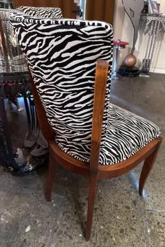 Art Deco Zebra Style Matching Pair of Side Chairs - 3783871