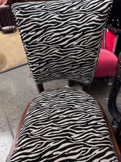 Art Deco Zebra Style Matching Pair of Side Chairs - 3783881
