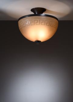 Art Deco amber glass ceiling lamp - 2385025